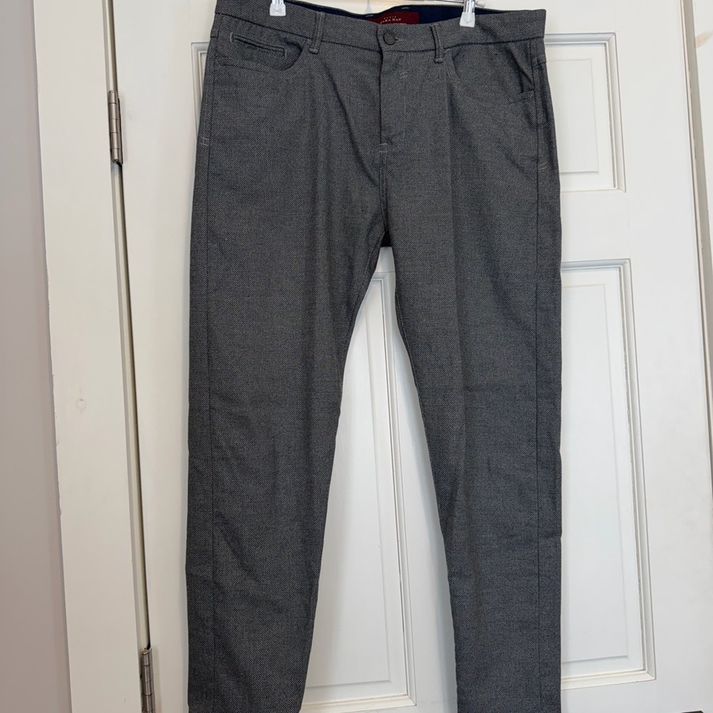 Zara Man Tweed-Look Gray Dress Trousers